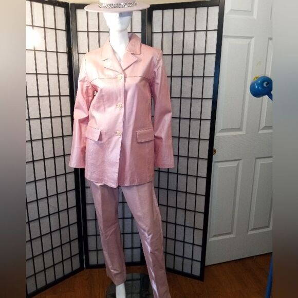 David Benjamin Vintage Pink Iridescent Leather Suit (NO HAT!) - Picture 1 of 13